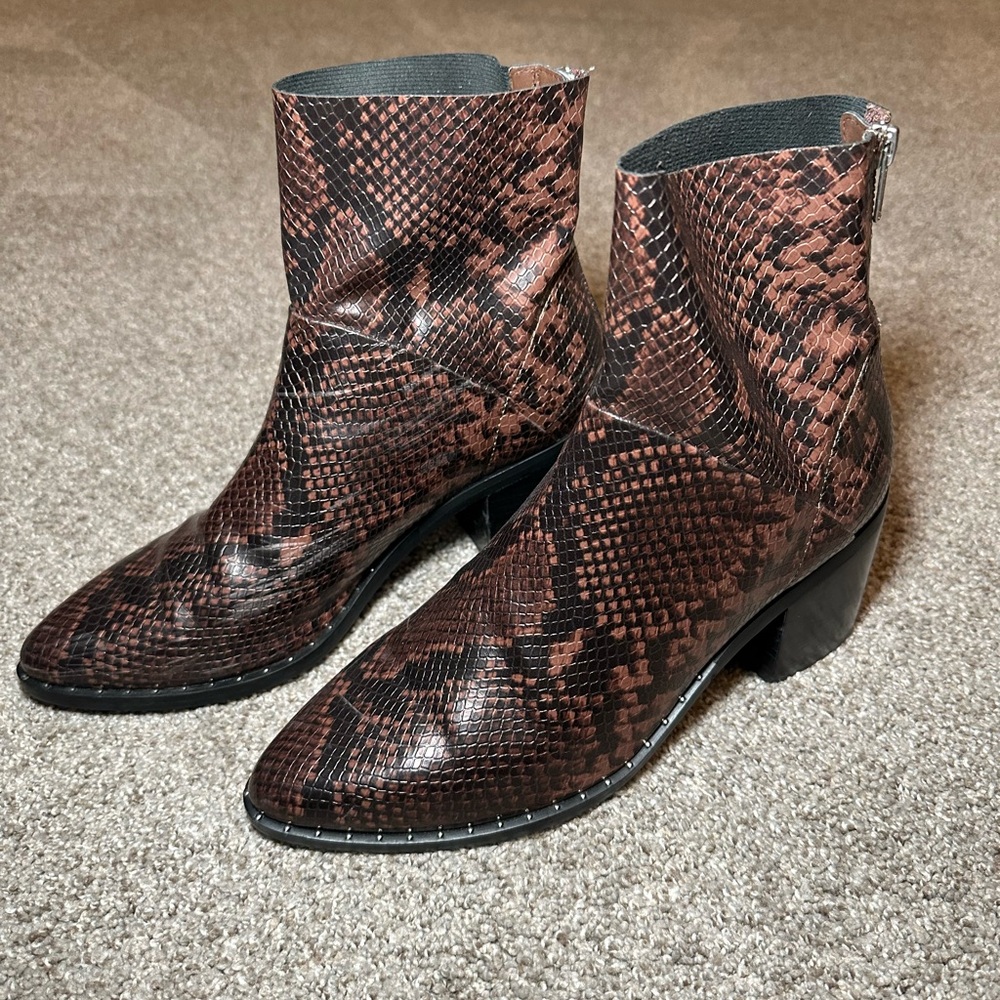 Treasure & Bond Snakeskin Booties